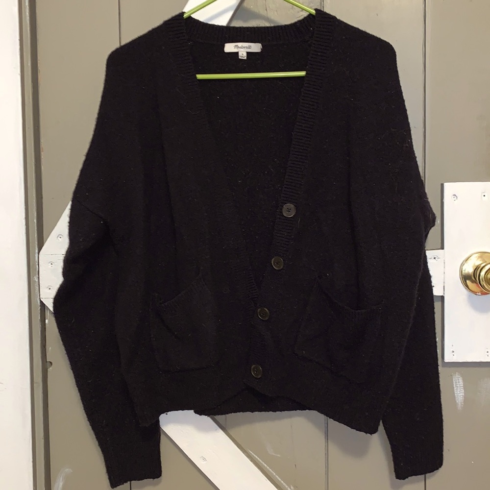Madewell classic black cardigan